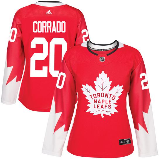 2017 NHL Toronto Maple Leafs women #20 Frank Corrado red jersey->->Women Jersey